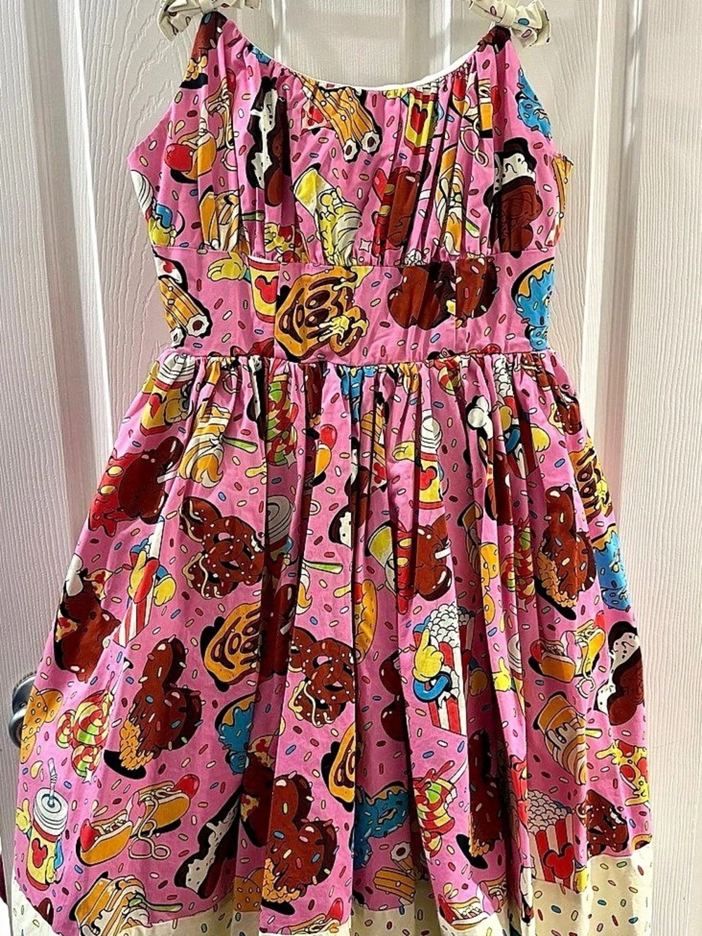 Disney EATS Print Dress Pink & White dress